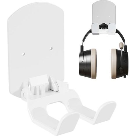 Ganci da parete pieghevoli autoadesivi, supporto per controller e cuffie senza foratura per la scrivania della camera da letto (1/5)