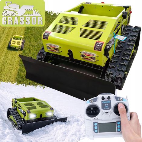 Grassor MultiForce 550T-G10AP Armor – Robot Tondeuse Cinglées Hybride 550 mm Loncin 224cc 10HP 2200W Lame Déneigement Télécommande 500 m (1/5)