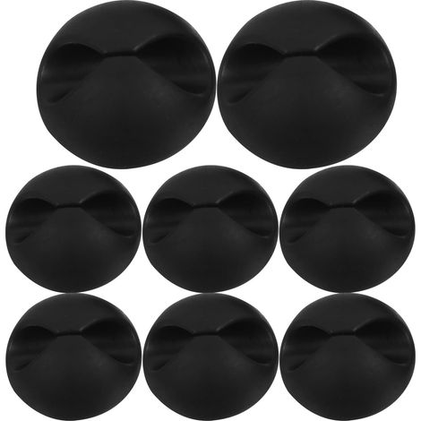 Support de Câble Bureau Noir 8pcs Clips Adhésifs pour Gestion des Câbles USB et Chargeurs Design Adhésif pour Organisation Bureau la Maison (1/5)