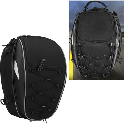 Weiße multifunktionale Hecktasche/Helmtasche für Motorräder (übergroß). (1/5)