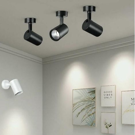 Spot de plafond, Spot d'intérieur, Rotatif, Orientable, Noir-mat 20W (1/4)