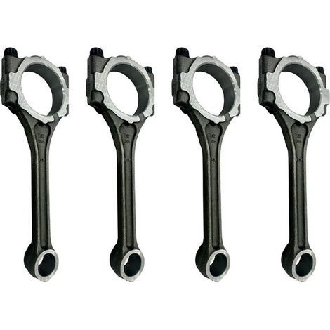 Cuatro bielas tipo 13201-B1021 aptas para los modelos Toyota Vios, Avanza y Rush de 2003 a 2016.