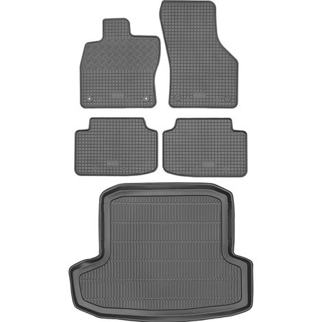 Set di tappetini in gomma per auto e tappetino per bagagliaio per Skoda Octavia III Kombi dal 2013 al 2020. (1/5)