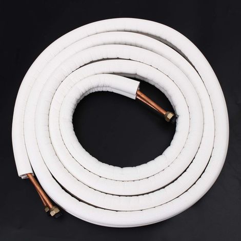 1/2 / 4M Tuyau En Cuivre Isolé 1/4 '' 3/8 '' Climatiseur Tuyaux Raccords Paire Tube De Bobine - 2M (1/5)