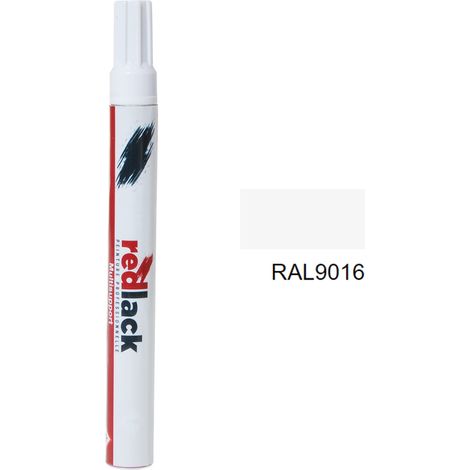 Feltro Vernice per ritocchi 8 ml – RAL 9016 – Bianco traffico – lucida – multisupporto – Redlack