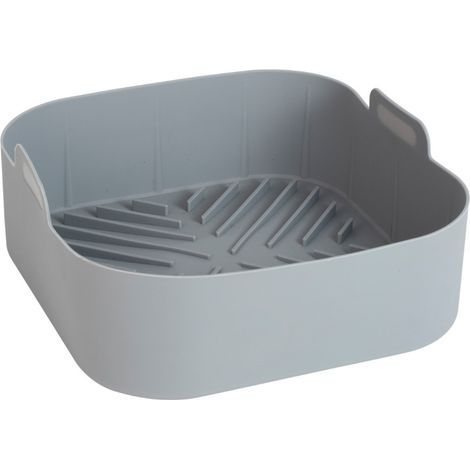 BRAVIX Moule pour friteuse à air, silicone, 21 cm, gris (1/5)