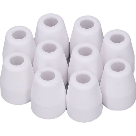 Kit de 110 consommables pour découpeur plasma : coupelle de protection en céramique, électrode, buse et anneau de gaz pour découpe 40 et 50. (1/5)
