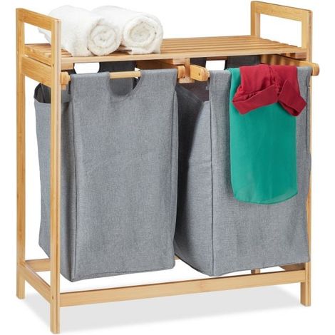 Panier à linge avec 2 compartiments (1/5)