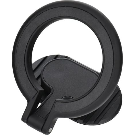 Autohalterung magnetisch für Schreibtisch / Mittelkonsole - Ring-Handyhalterung Schwarz (1/4)
