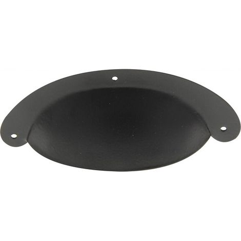 Poignée coquille P0535 - entraxe 85 mm - finition noir mat - CADAP