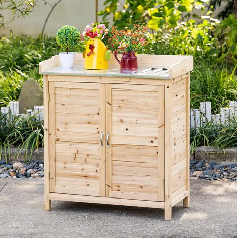 mobile contenitore 83x40x92 con ripiani legno naturale OKMYHOME (1/3)