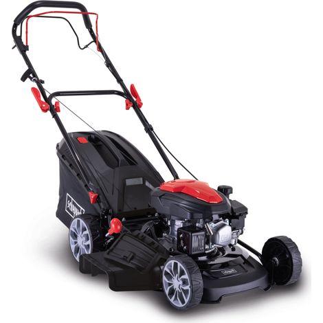 Scheppach Tondeuse thermique PML46-161S - 150 cm³ - largeur de coupe max 46 cm - hauteurs de coupe 25/75 mm - bac 55L