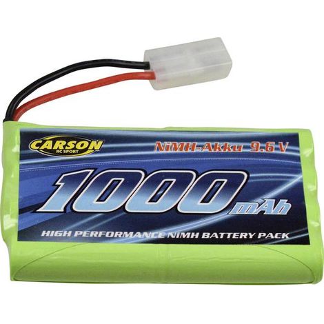 Carson Modellsport Batteria ricaricabile NiMh 9.6 V 1000 mAh Spina Tamiya