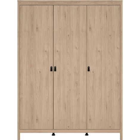 Madrid Kleiderschrank 199x150x59cm, 3 Türen Eichen-Dekor. (1/5)