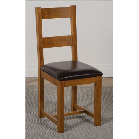 Lincoln Dark Solid Oak Dining Chairs for Dining Room or Kitchen (1/5)