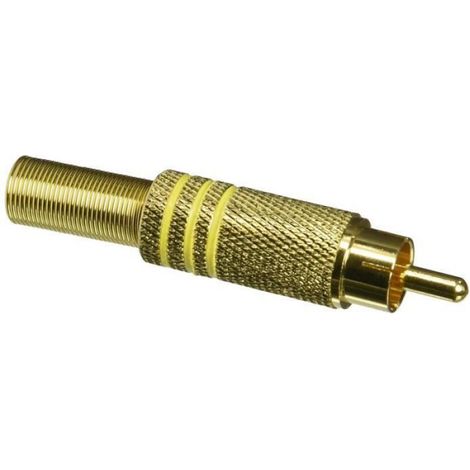 Connecteur RCA Mâle - Plaqué Or - Pour Câble 6 mm - À Souder - Lot de 1