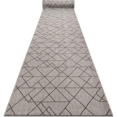 Läufer SISAL SION 6051 Geometrisch Schlüssel flach gewebt grau 120 cm grey 120x200 cm (1/5)
