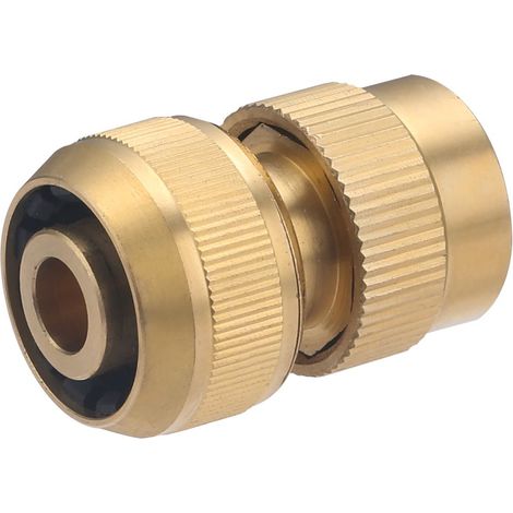 Raccord rapide automatique en laiton – Diamètre 15 mm – Serrage par bague crantée – Résistant aux intempéries et UV – Aroz