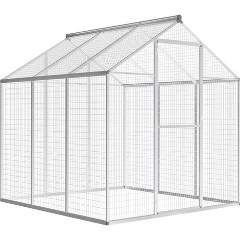 Voliera da esterno struttura in alluminio 194 cm 020000059