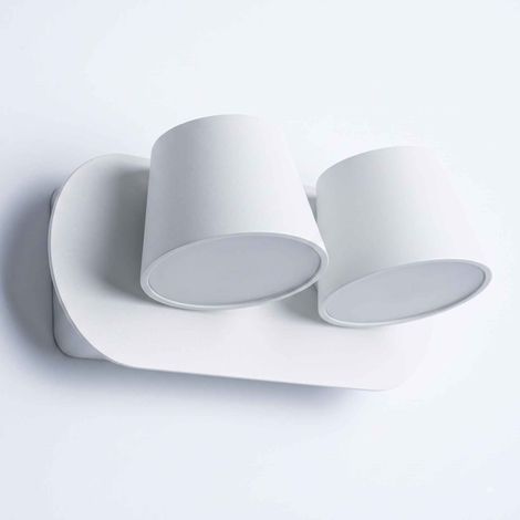 Aplique De Pared LED Doble "KOP-2" Orientable 12W - Blanco