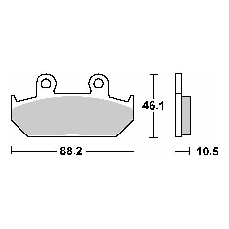 Pastillas de freno SBS KH124/2 Street Standard Ceramic Black