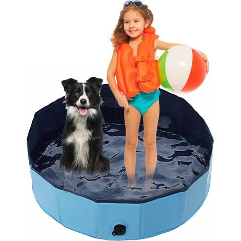 Piscine pliable pour chien, pataugeoire portable pour animaux domestiques, piscine pour enfants, piscine antidérapante en PVC pour enfants, baignoire pour chien et chat pour jardin, terrasse (1/5)