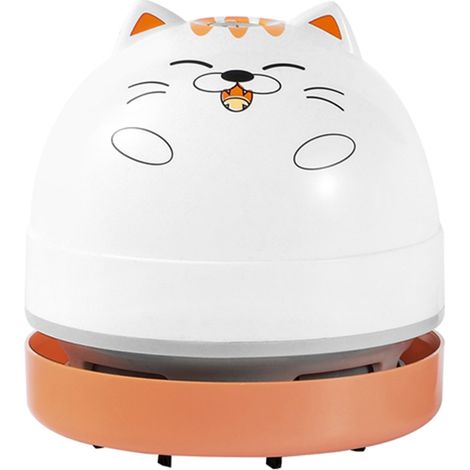 Mini aspiradora de escritorio, portátil y bonita, funciona con pilas, ideal para limpiar migas, pelo y suciedad de los teclados, regalo para niños. (1/5)