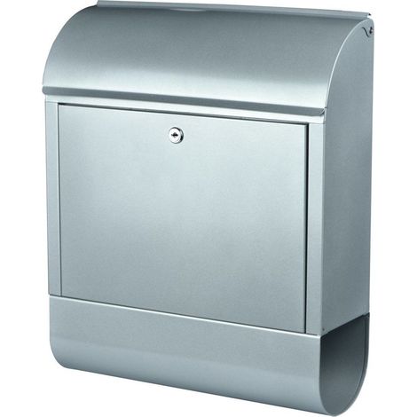 Briefkasten Scandic 825 Si Höhe 460 mm Breite 380 mm Tiefe 125 mm silber Stahl DIN C4