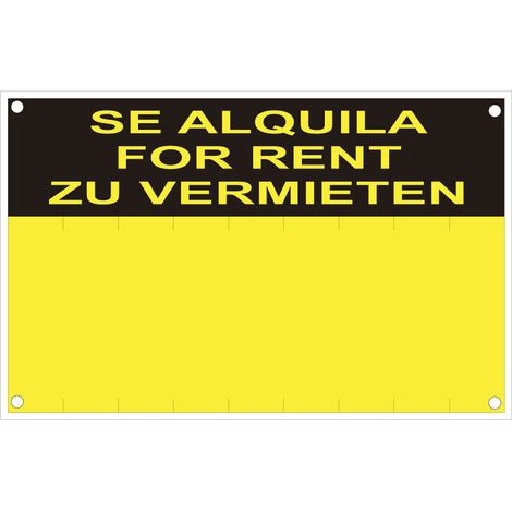 Targa "sale/for sale/zu verkaufen" (pvc 0,4 mm) 45x70 cm normaluz