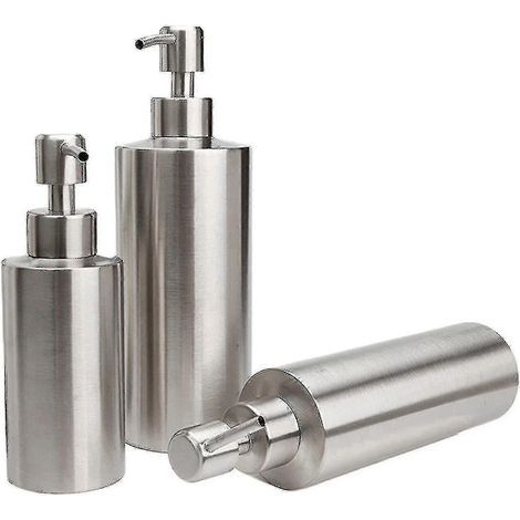 Handpumpen-Spülmittelspender aus Edelstahl 304 für Waschbecken im Badezimmer – 350 ml (1/4)