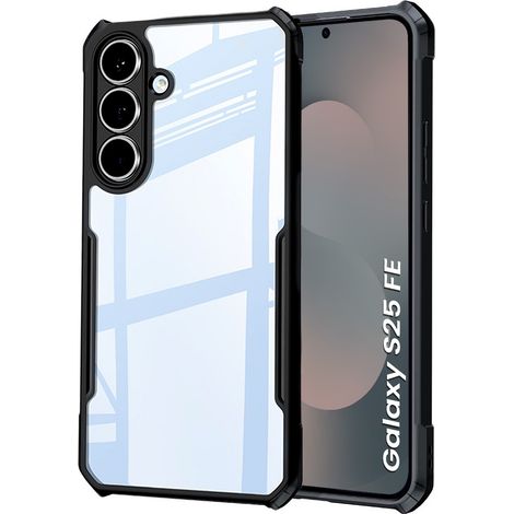 Schutzhülle für Samsung Galaxy S25 FE, stoßfest, Hybrid, schwarz (1/5)