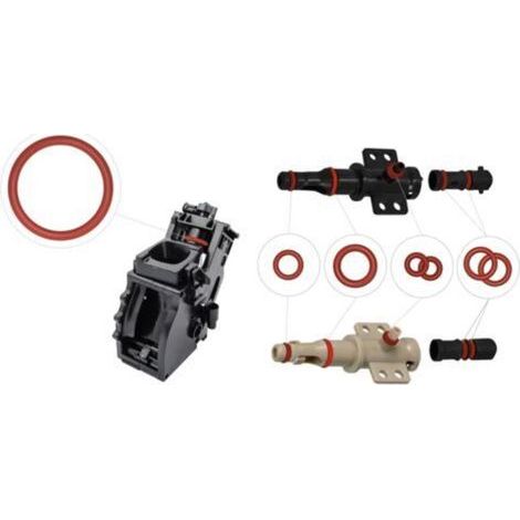 Joint torique Kit d'entretien pour soupape de soutien, groupe de percolation, soupape d'écoulement compatible avec Phillips Saeco Spidem Gaggia (7 joints toriques) (1/5)