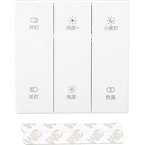 Intelligenter Lichtschalter, 3-fach, Bluetooth 2,4-GHz-Verbindung, drahtloser Steuerungsschalter für Haushaltsgeräte (1/4)