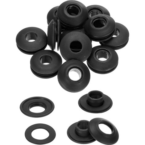 Lot de 20 œillets en plastique pour bâches, œillets en plastique antirouille pour bâche de camion, rideaux textiles, tentes, bâche de piscine, voile d'ombrage, bannière, clip de fixation (1/5)