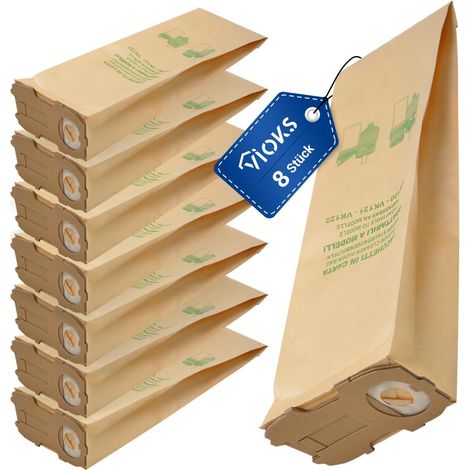Lot de 10 Sacs d'Aspirateur Vorwerk/Sac Aspirateur Kobold de Rechange/Accessoires pour Aspirateurs Vorwerk Kobold VK 118, 119, 120, 121, 122 (1/5)
