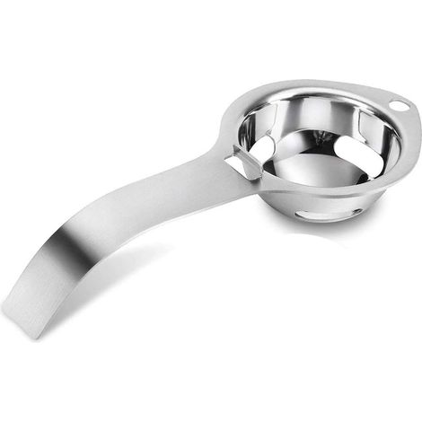 Séparateur de jaune et de blanc d'œuf en acier inoxydable, filtre/séparateur de blanc et de jaune d'œuf, ustensile de cuisine compatible lave-vaisselle, accessoire de cuisine pour chef (1/4)