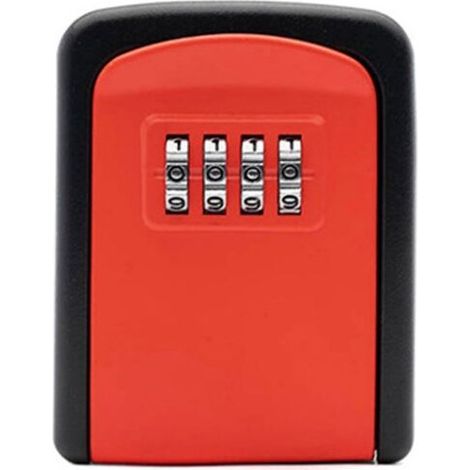 (red) SECURE WALL-MOUNTED KEY SAFE 75 X 90 X 33 MM (1/3)