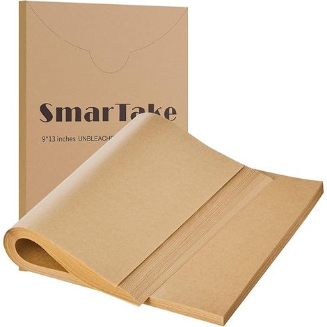 Papier Sulfurisé - 200 Feuilles - 9 X 13 Pouces - Prédécoupé - Non Collant - Pour Plat De Cuisson - Non Blanchi