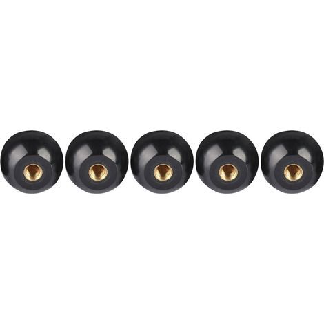 5 Pièces Poignée à Bille Bakélite Noire Insert Cuivre M12x40 pour Machine-Outil (1/5)