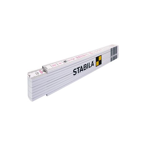 DOPPIO METRO STABILA 1407 10 ASTE LEGNO BIANCO Q.TA 10