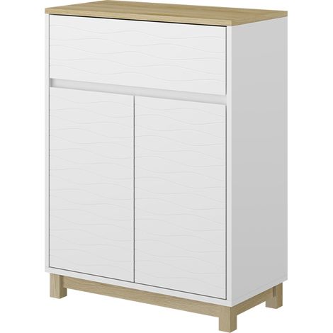 Mobile midi Livia, Bianco, 60 x 80 cm con cassetto, Vicco