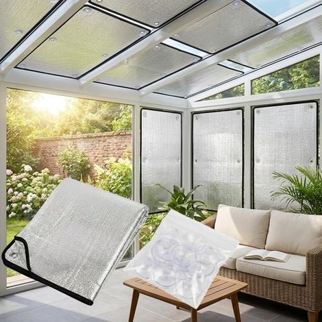 Protection solaire pour fenêtres - Rideaux isolants thermiques - Pliables - 100 x 130 cm - Store à ventouses - Protection solaire - Toile d'ombrage - Protection solaire à ventouses - Résistants à la c (1/3)
