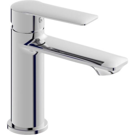 Rubinetto per bagno ultra moderno miscelatore orientabile lavabo in ottone cromato lucido (1/3)