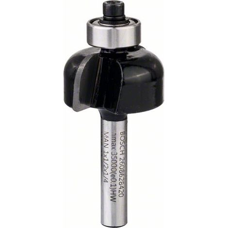 Bosch Hohlkehlfräser 1/4, R1 6,3 mm, D 25,4 mm, L 12,7 mm, G 54 mm