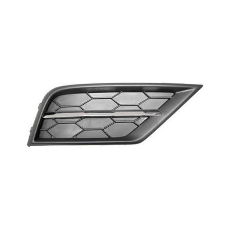 Grille de pare-choc supérieure avant gauche noire et chromée Volkswagen Tiguan 2 phase 1 2016-2020