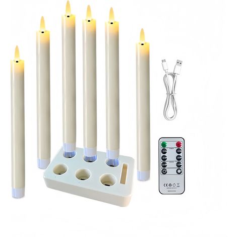 Lampadario a LED ricaricabile da 9,6", con luci intermittenti controllabili a distanza e stazione di ricarica, ideale per decorazioni natalizie da tavolo. (1/5)