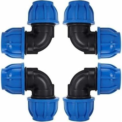 Stück 32-mm-Wasserrohr-Winkelverbinder aus PE-Kunststoff, Schnellkupplungszubehör für Trinkwasserfilter (ø 32) - LIAIKI