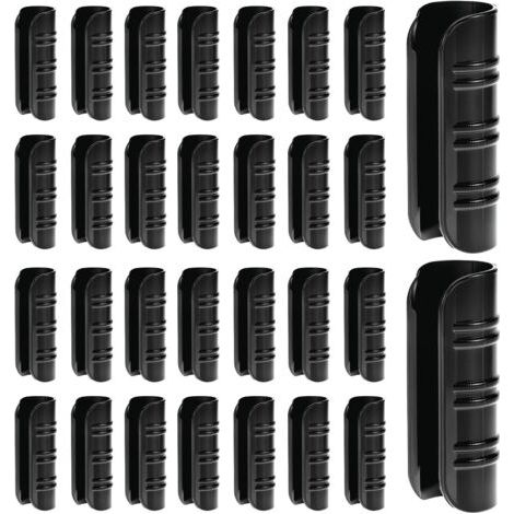 30 Pièces tuyau clips pour serre, pinces en film noir 25 mm, clips de fixation plastique, pour tuyaux en PVC de serre de jardin (1/4)