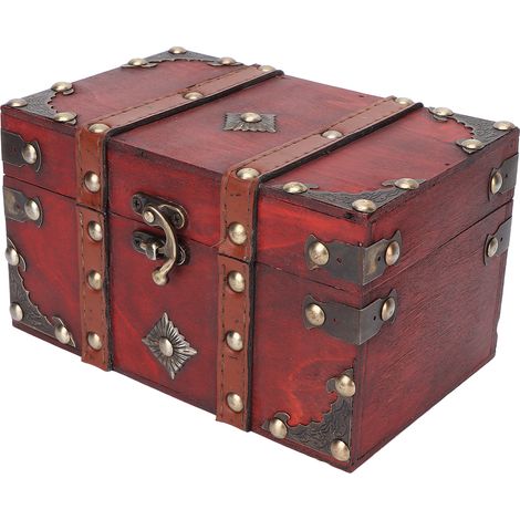 Coffret de Rangement Vintage en Bois Rétro pour Bijoux et Accessoires, Boîte Décorative pour Salon de Beauté et Maison (1/5)