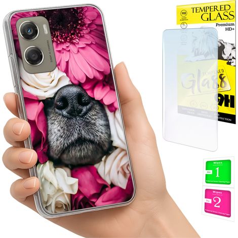 Coque pour Motorola Moto G06 / G06 Power : protection arrière chien + verre trempé (1/5)